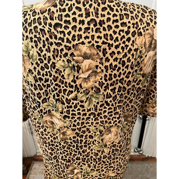 Vintage 80s Animal Print and Floral skirt set - Picture 6 of 7